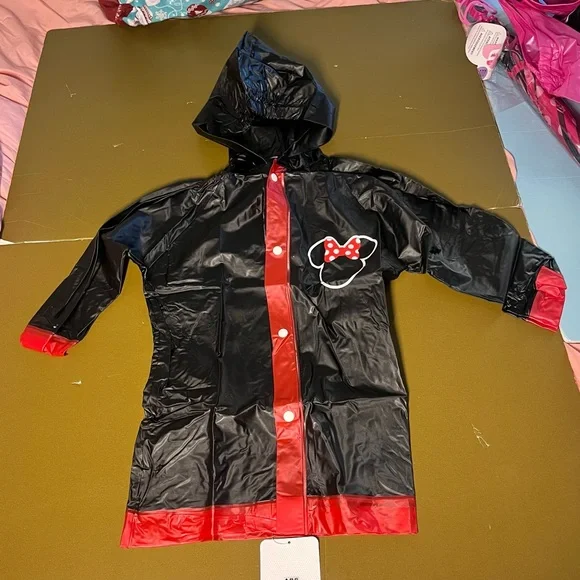 NWT Disney Kids Umbrella Slicker Minnie Mouse Toddler Girl Raincoat Set Ages 2-7 - Picture 2 of 7